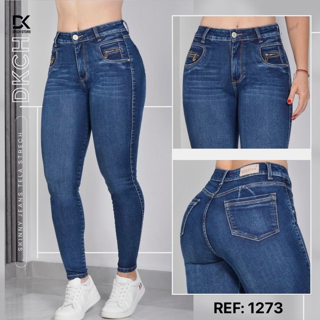 JEANS SKINNY TIRO ALTO REF 1273