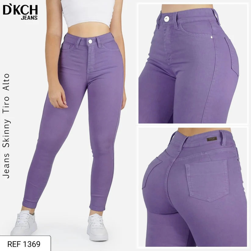JEANS SKINNY TIRO ALTO REF:1369