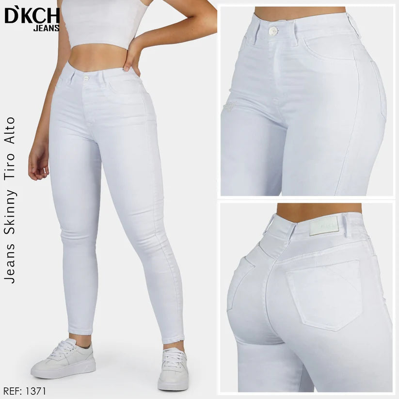 JEANS SKINNY TIRO ALTO REF:1371