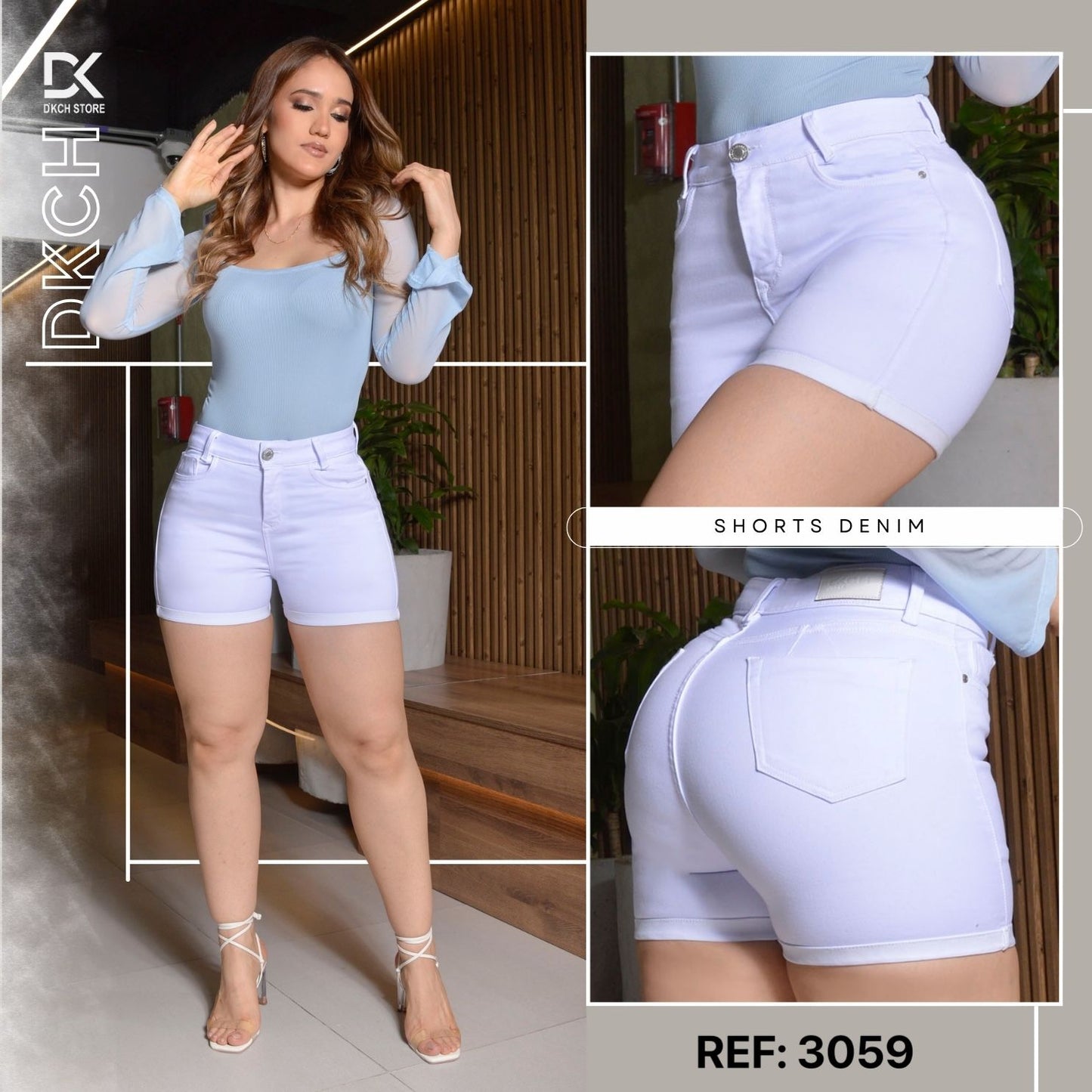 SHORT TIRO ALTO STRECH REF 3059