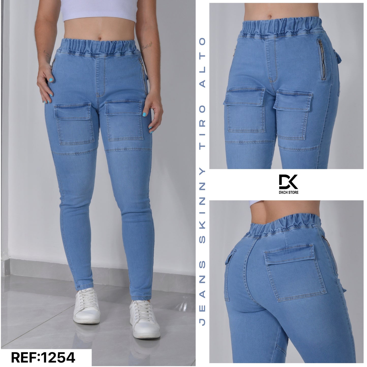 JEANS SKINNY TIRO ALTO REF 1254