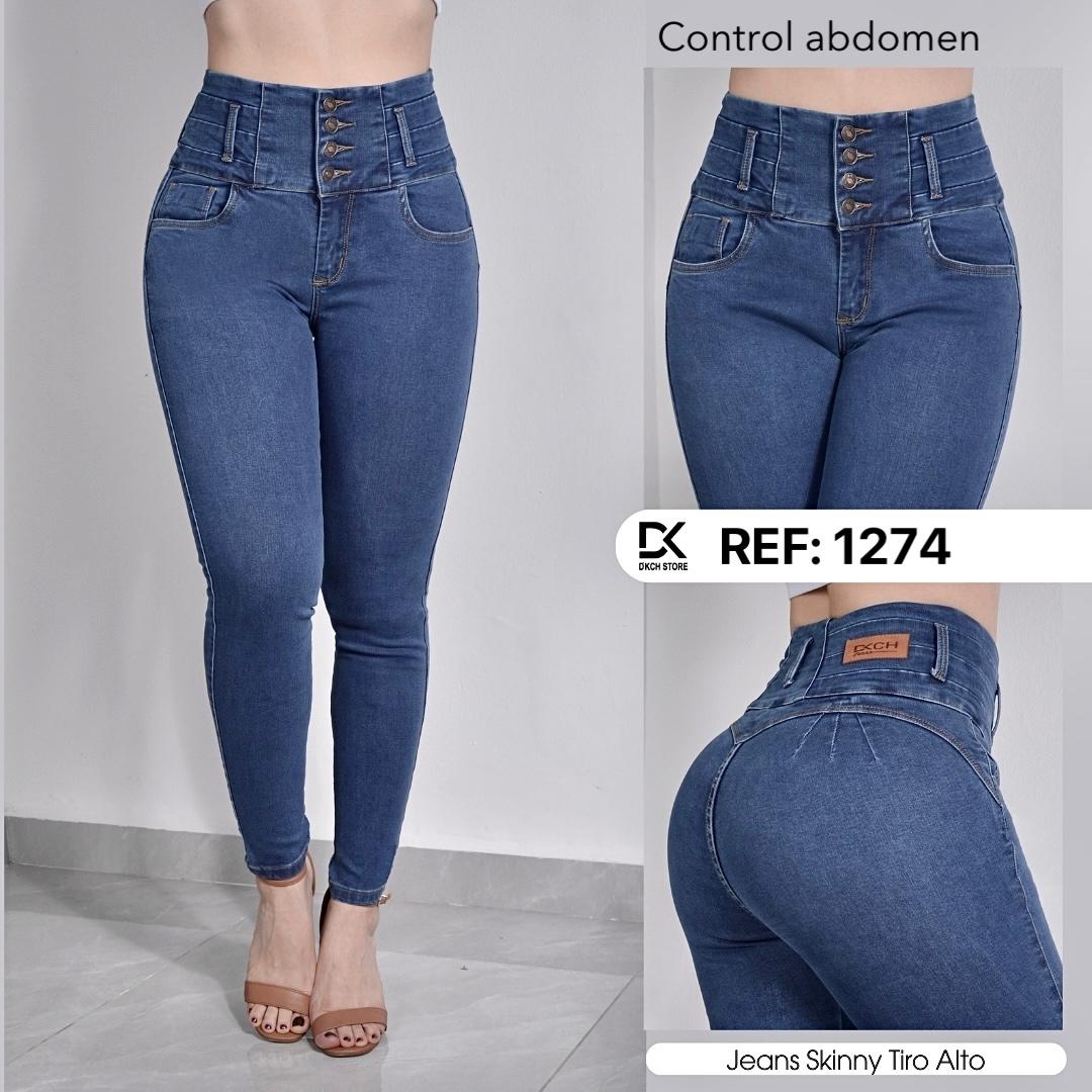 JEANS SKINNY TIRO ALTO REF 1274