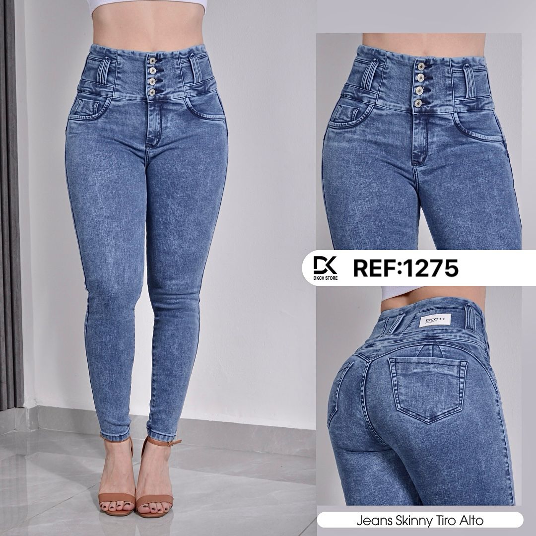 JEANS SKINNY TIRO ALTO REF 1275