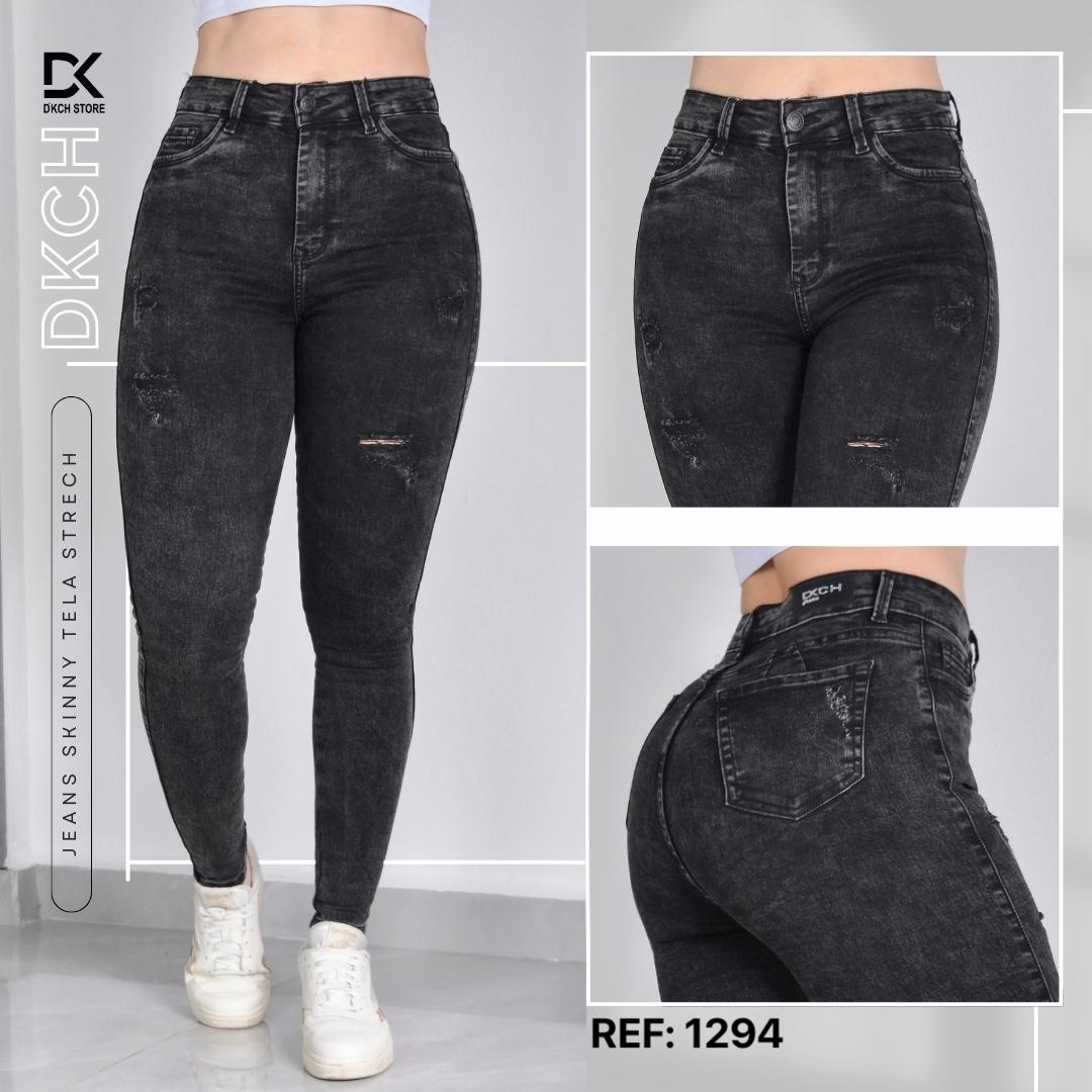 JEANS SKINNY TIRO ALTO REF 1294