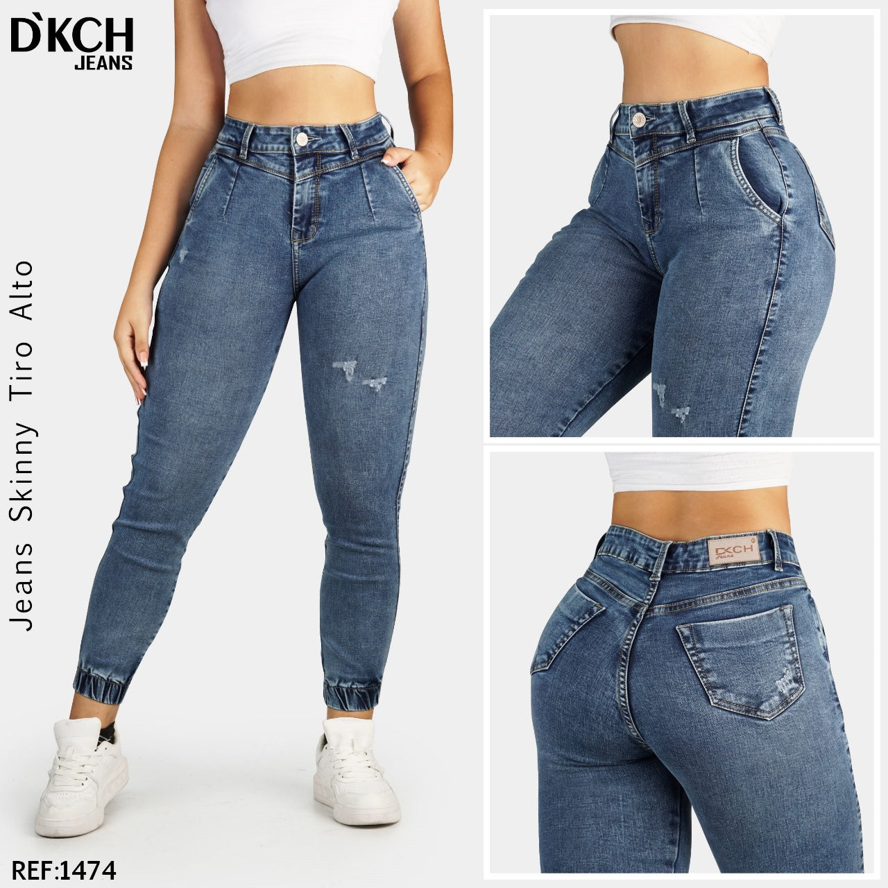 SKINNY RESORTE EN BOTA TIRO ALTO REF 1474