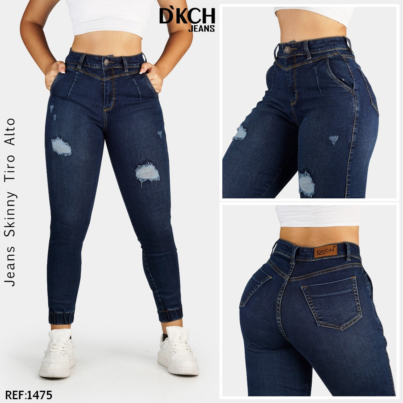 SKINNY RESORTE EN BOTA TIRO ALTO REF 1475