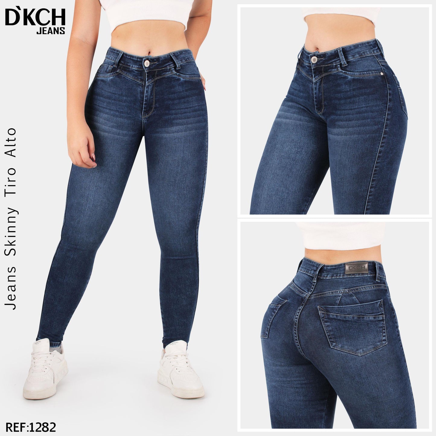 JEANS SKINNY TIRO ALTO REF 1282