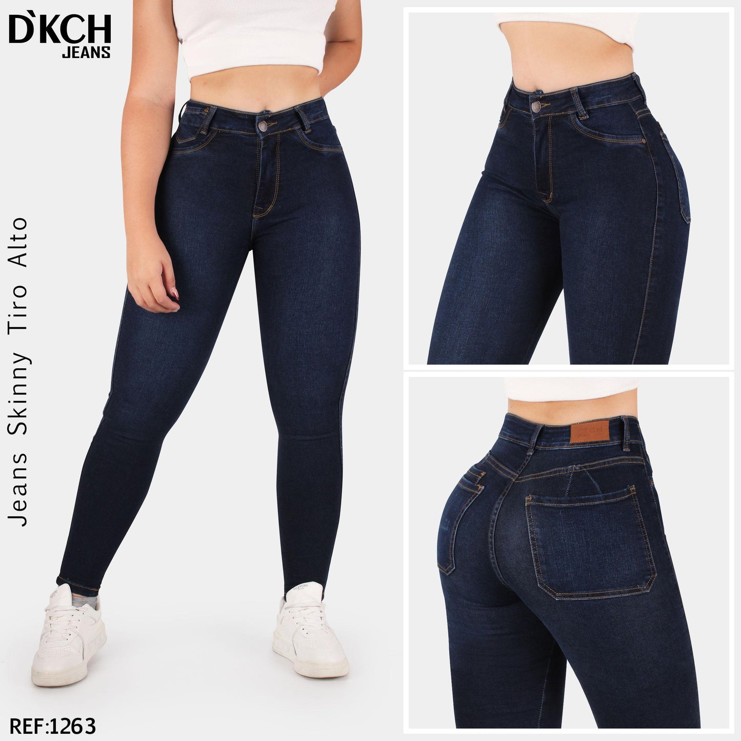 JEANS SKINNY TIRO ALTO REF 1263