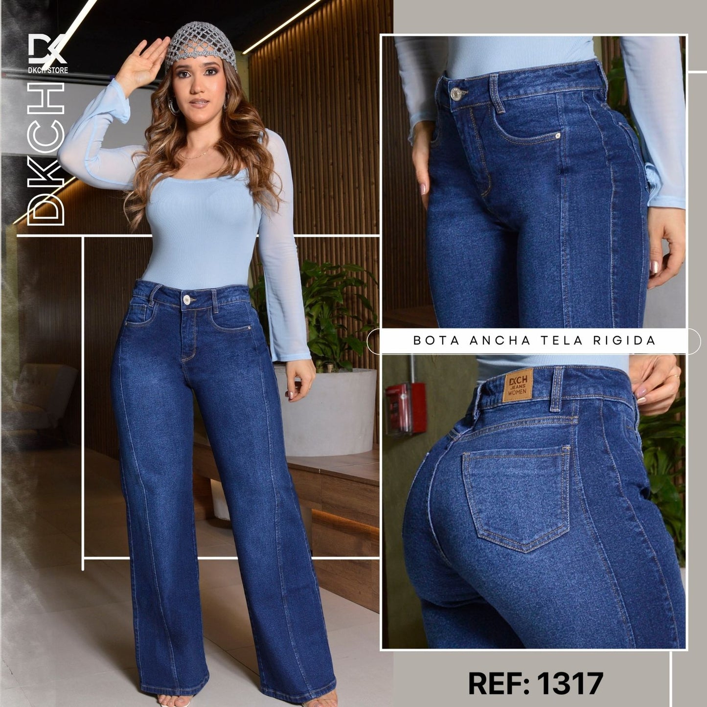 PANTALON  BOTA ANCHA SEMI RIGIDO REF. 1317