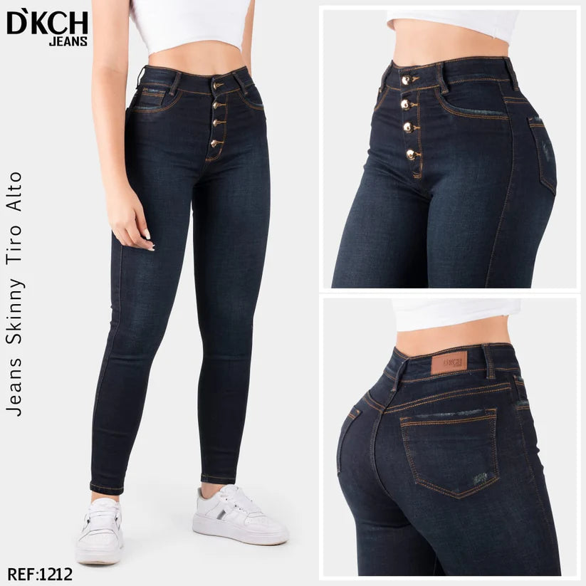 JEANS SKINNY TIRO ALTO REF 1212