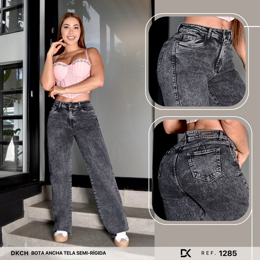JEANS BOTA ANCHA SEMI RIGIDO REF. 1285