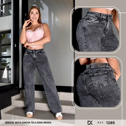 JEANS BOTA ANCHA SEMI RIGIDO REF. 1285