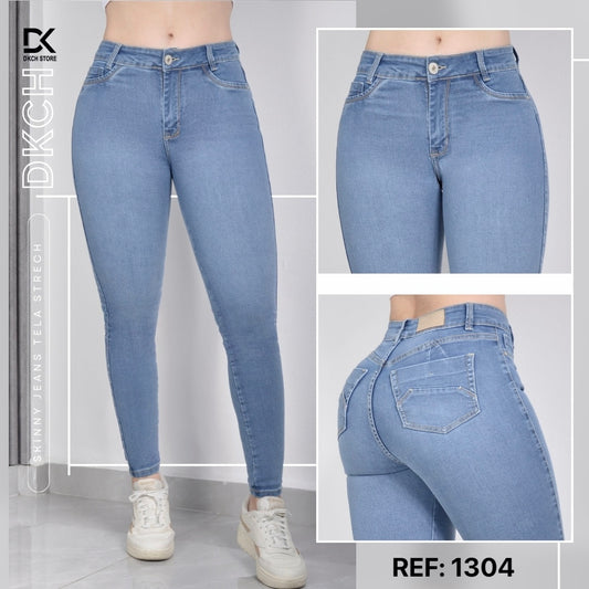 JEANS SKINNY TIRO ALTO REF 1404