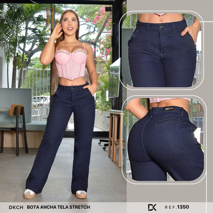 JEANS BOTA ANCHA TELA STRETCH REF. 1350