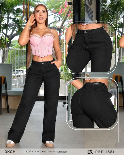 JEANS BOTA ANCHA TELA STRETCH REF. 1351