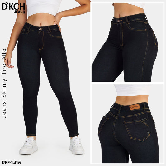 JEANS SKINNY TIRO ALTO REF 1416