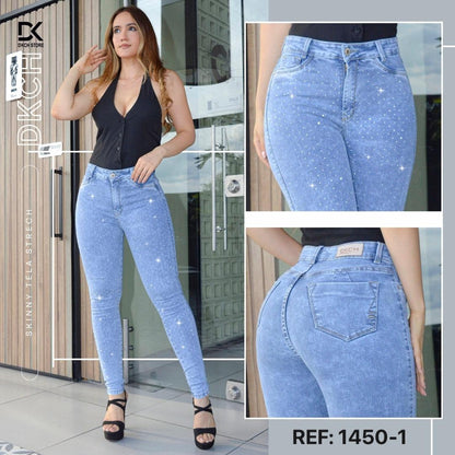 JEANS SKINNY TIRO ALTO REF 1450-1