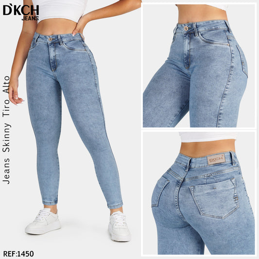 JEANS SKINNY TIRO ALTO REF 1450