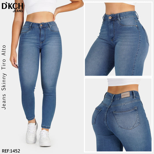 JEANS SKINNY TIRO ALTO REF 1452