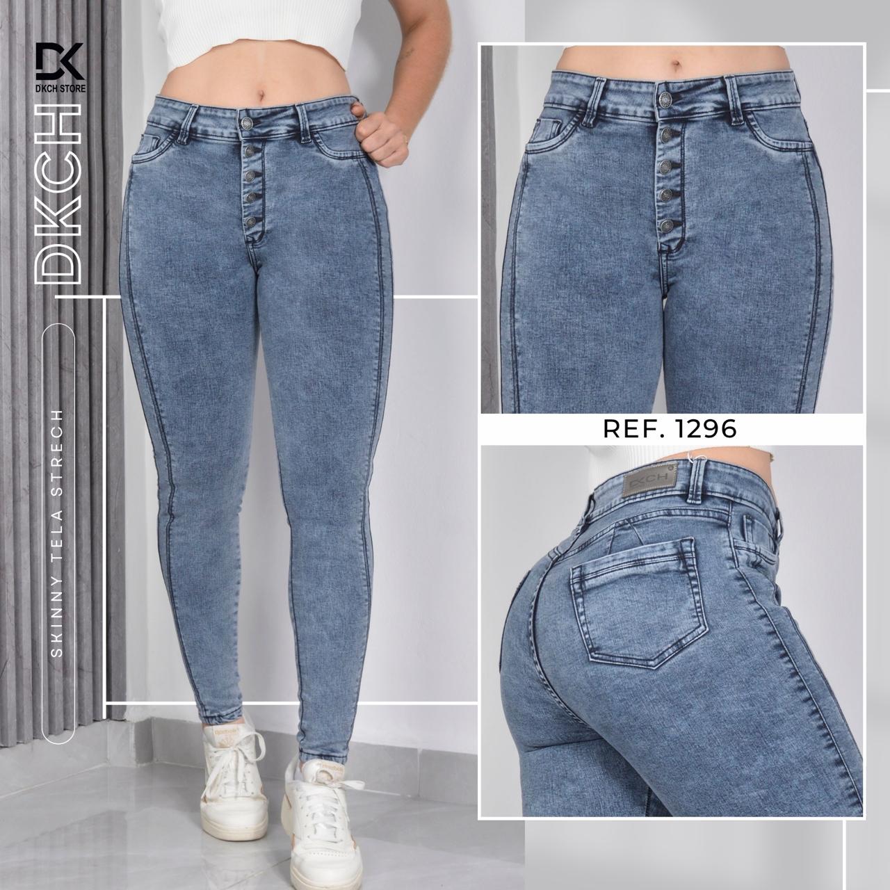 JEANS SKINNY TIRO ALTO REF 1296