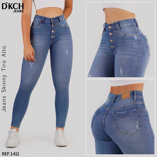 JEANS SKINNY TIRO ALTO REF 1411