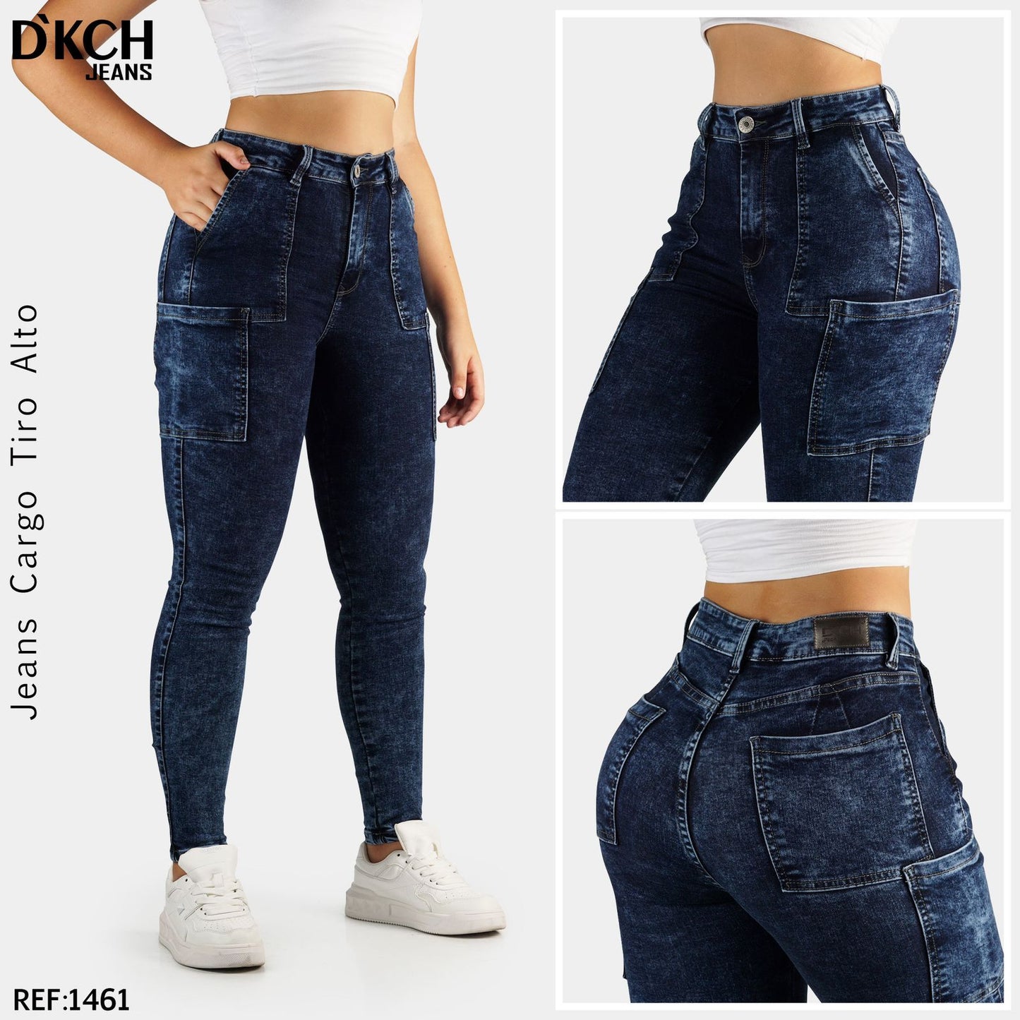 JEANS SKINNY TIRO ALTO REF 1461