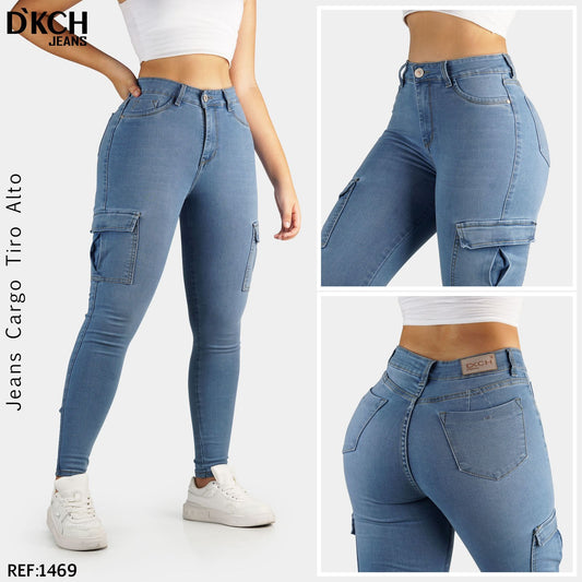 JEANS SKINNY TIRO ALTO REF 1469