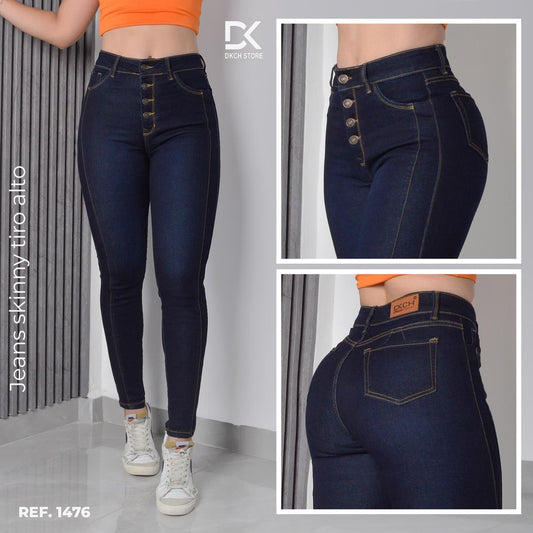 JEANS SKINNY TIRO ALTO REF 1476