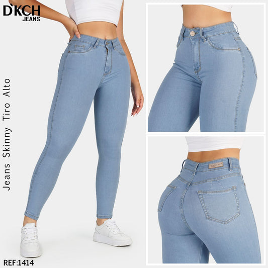 JEANS SKINNY TIRO ALTO REF 1414