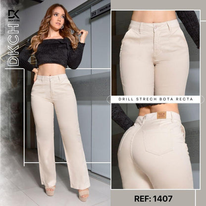 PANTALON DRILL STRECH BOTA RECTA REF. 1407