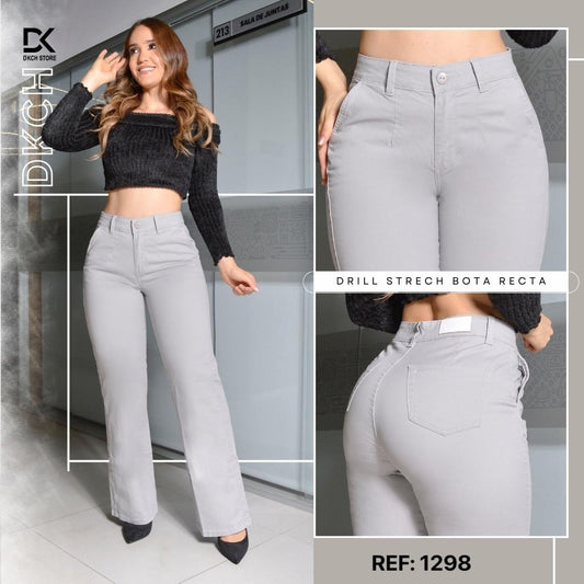 PANTALON DRILL STRECH BOTA ANCHA REF. 1298
