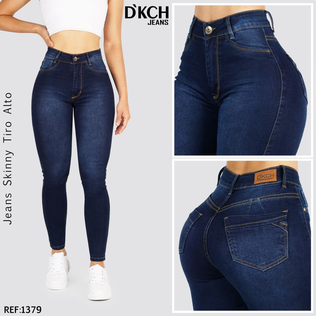 JEANS SKINNY TIRO ALTO REF 1379